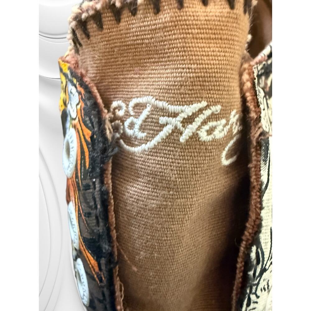 Vintage Y2k Ed Hardy Slip-On Canvas Sneakers Tattoo, Skull Graphic 7 - Picture 4 of 9